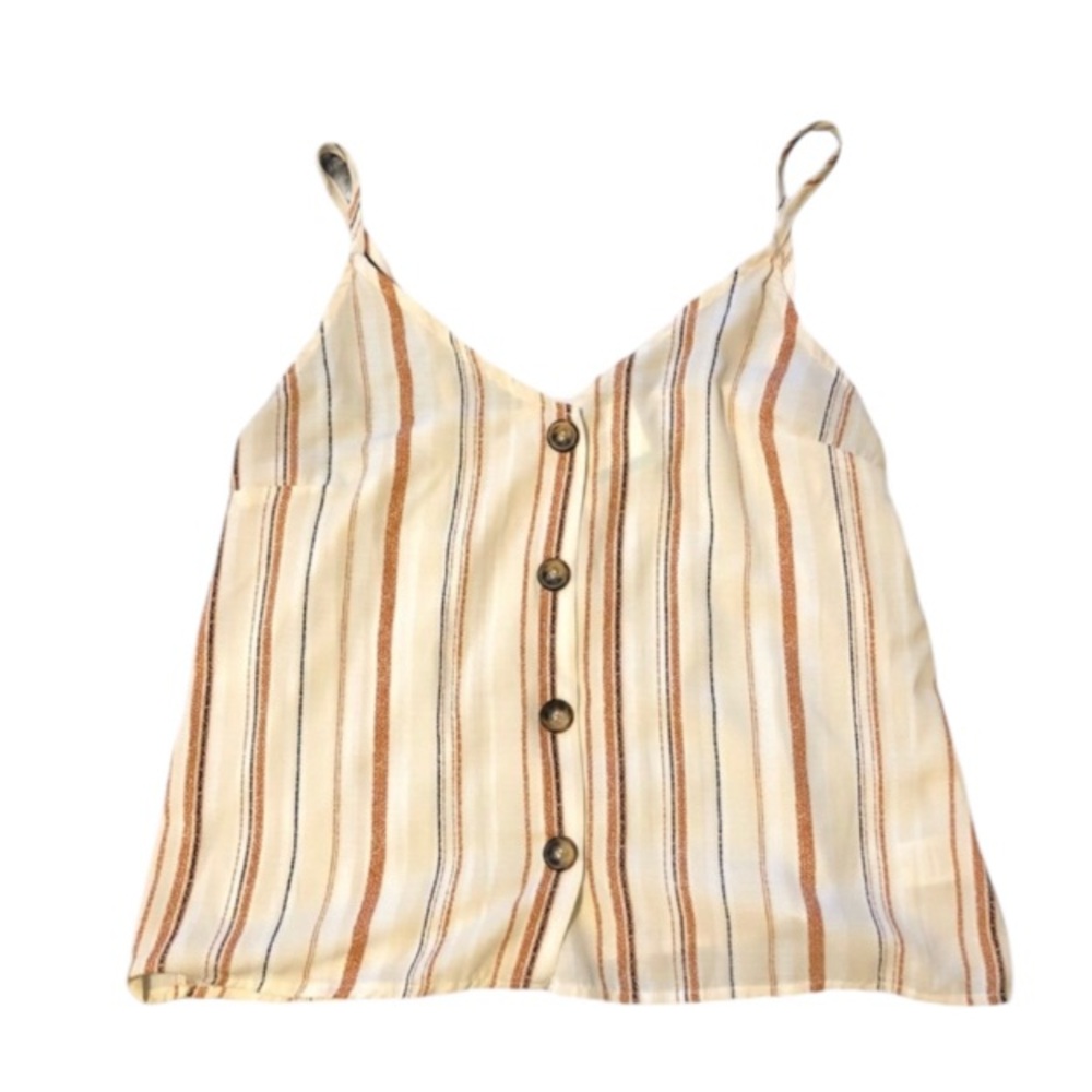 Spaghetti Strap Buttoned Tank